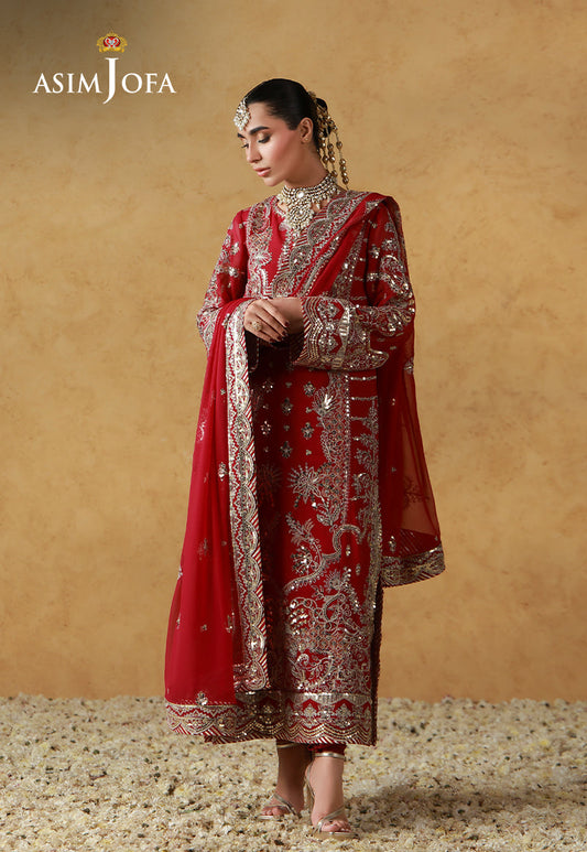 AJULN-21 Embroidered Chiffon Unstitched 3 Pcs