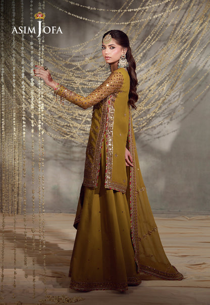 AJULFE-02 Embroidered Chiffon Unstitched 3 Pcs