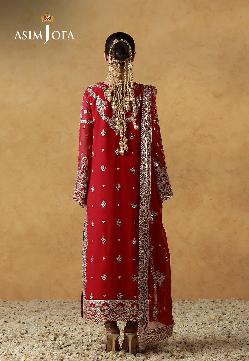 AJULN-21 Embroidered Chiffon Unstitched 3 Pcs