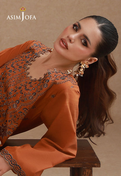 AJPB-322 Embroidered Raw Silk Stitched 2pcs