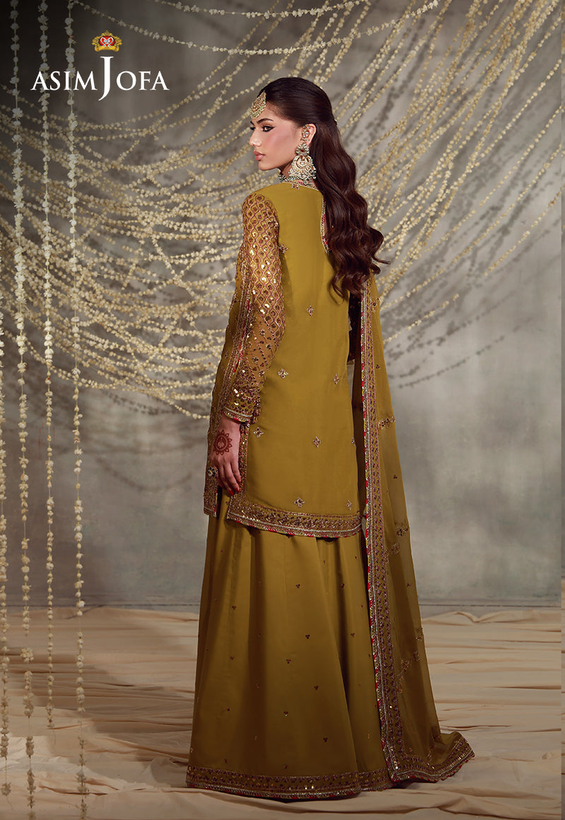 AJULFE-02 Embroidered Chiffon Unstitched 3 Pcs