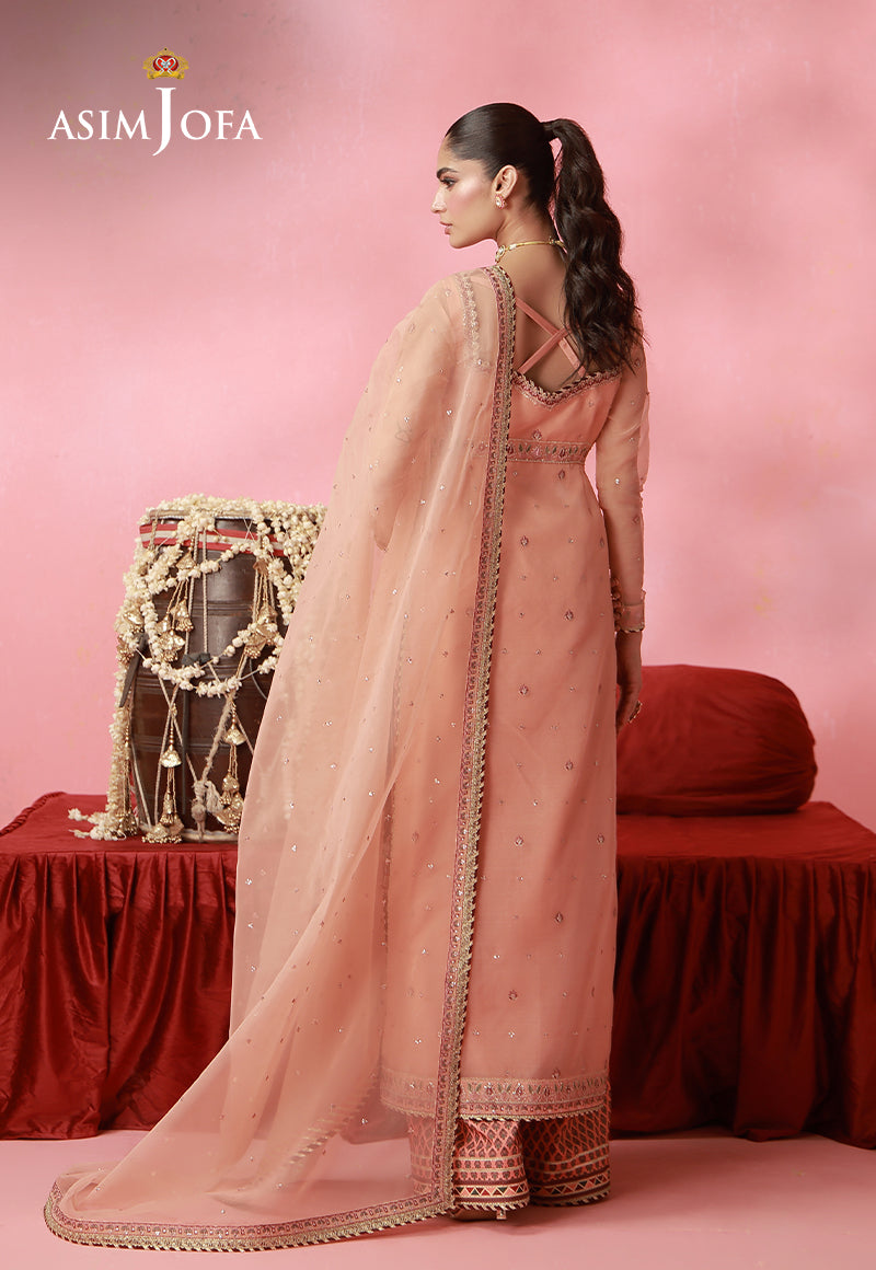 AJUFC-15 Embroidered Organza Unstitched 3 Pcs