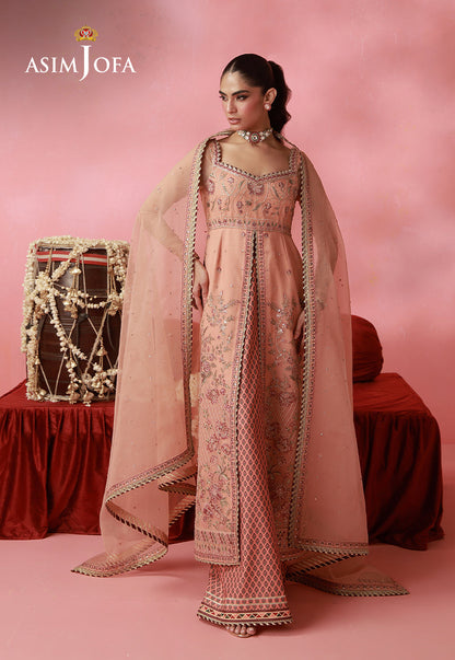 AJUFC-15 Embroidered Organza Unstitched 3 Pcs