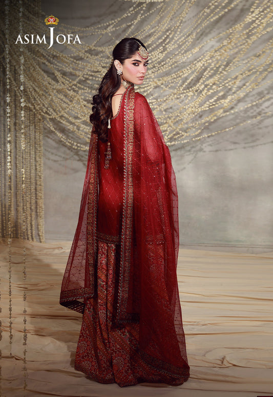 AJULFE-08 Embroidered Poly Net Unstitched 3 Pcs