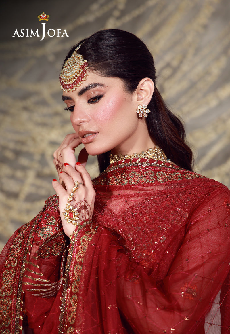 AJULFE-08 Embroidered Poly Net Unstitched 3 Pcs