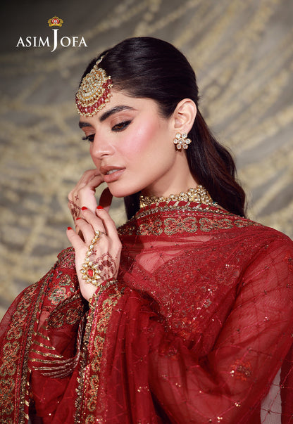 AJULFE-08 Embroidered Poly Net Unstitched 3 Pcs