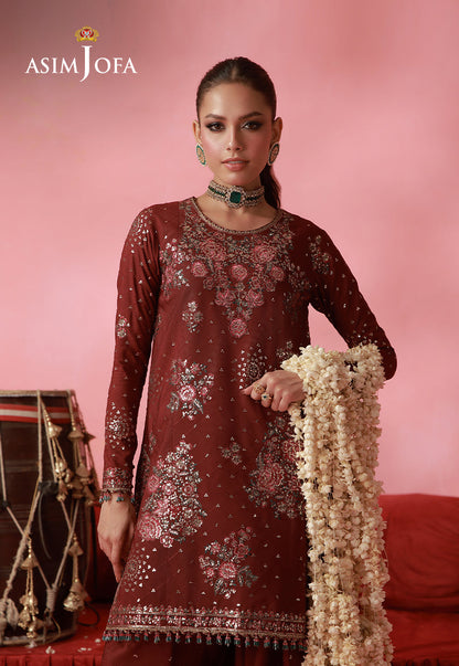 AJUFC-19 Embroidered Boski Silk Unstitched 2 Pcs