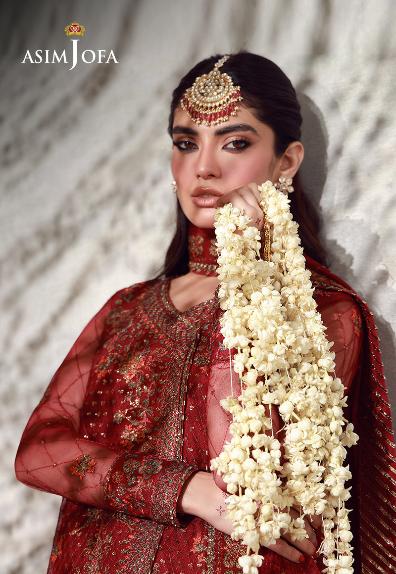 AJULFE-08 Embroidered Poly Net Unstitched 3 Pcs