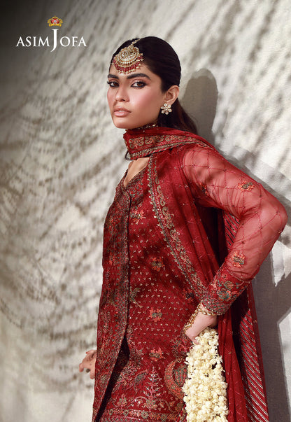 AJULFE-08 Embroidered Poly Net Unstitched 3 Pcs