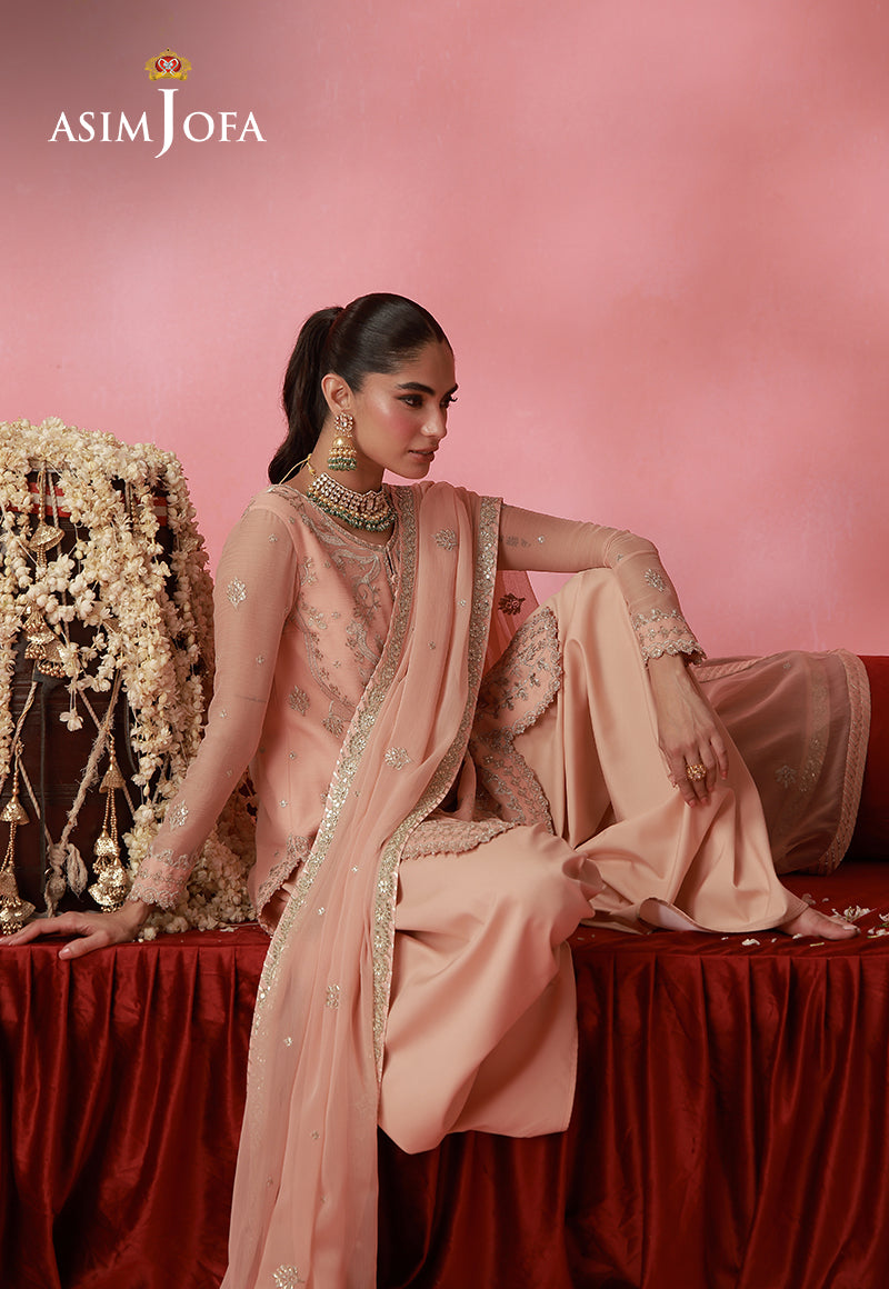 AJUFC-03 Embroidered Chiffon Unstitched 2 Pcs
