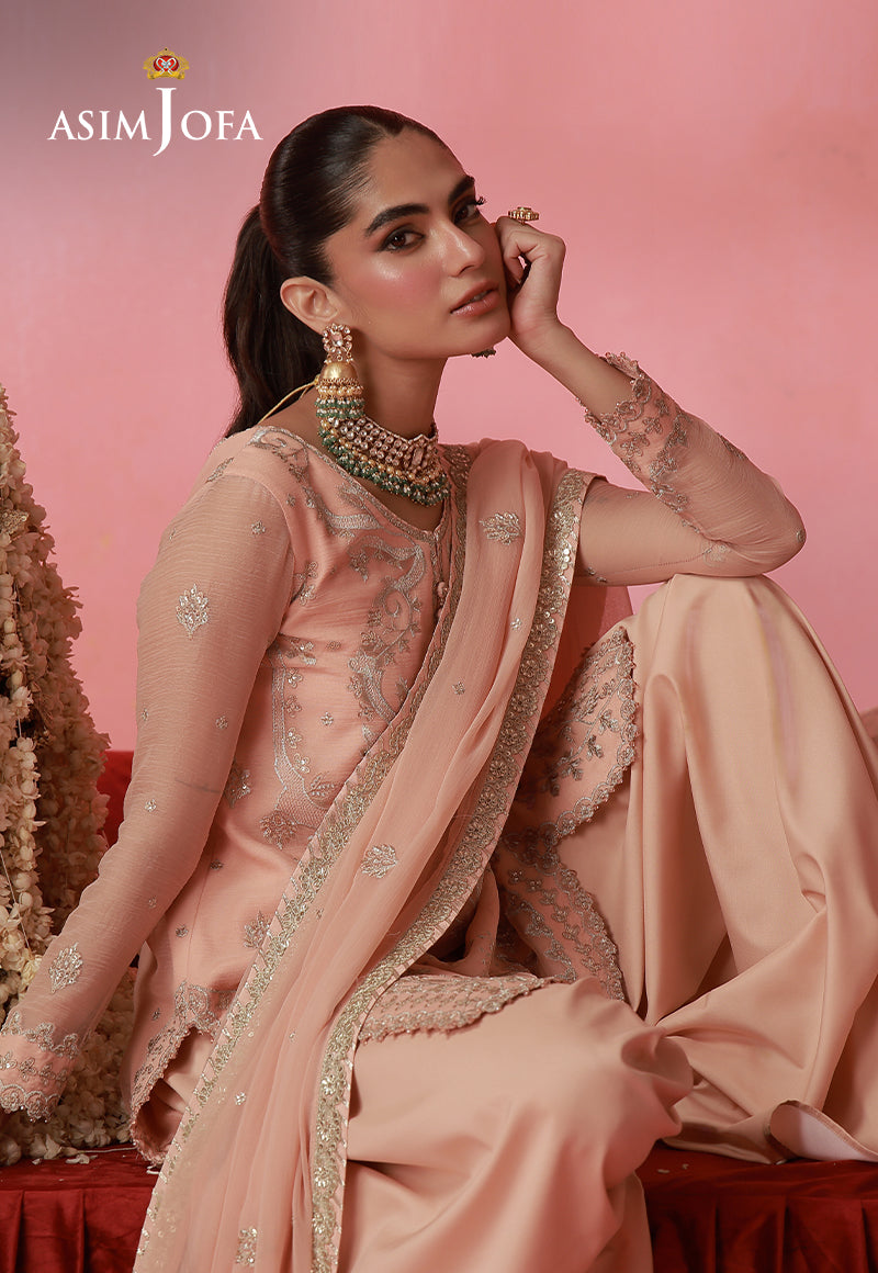 AJUFC-03 Embroidered Chiffon Unstitched 2 Pcs