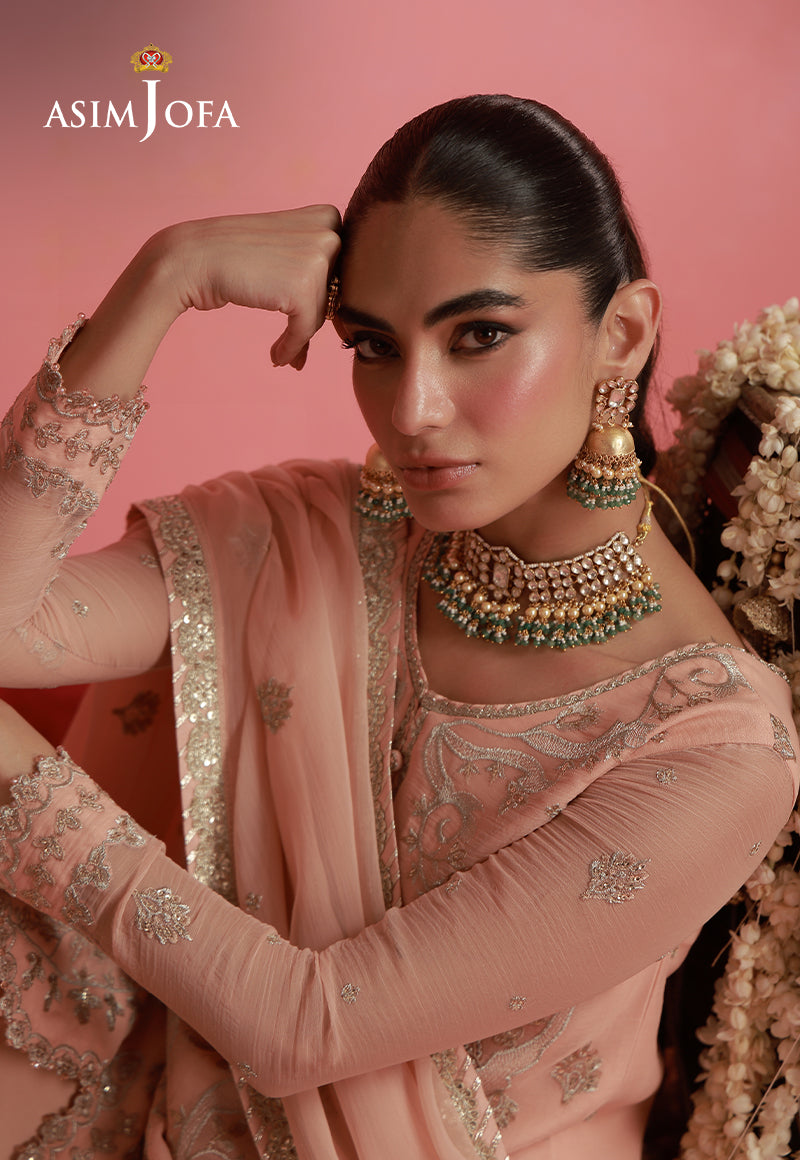 AJUFC-03 Embroidered Chiffon Unstitched 2 Pcs