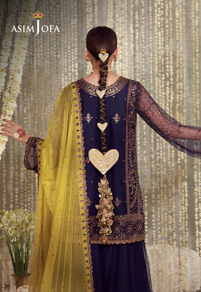 AJULFE-04 Embroidered Poly Net Unstitched 3 Pcs
