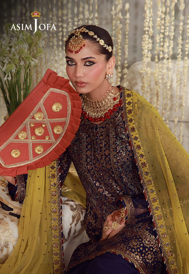 AJULFE-04 Embroidered Poly Net Unstitched 3 Pcs