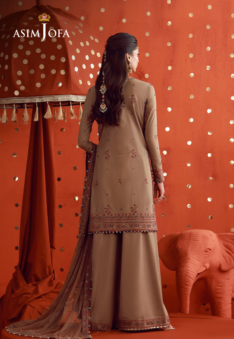 AJULFB-01 Embroidered Silk Unstitched 3 Pcs