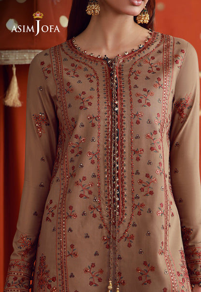 AJULFB-01 Embroidered Silk Unstitched 3 Pcs