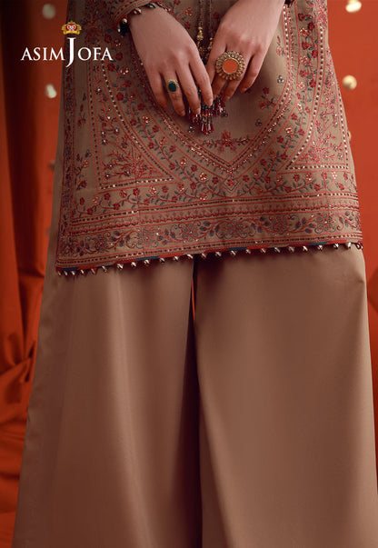 AJULFB-01 Embroidered Silk Unstitched 3 Pcs