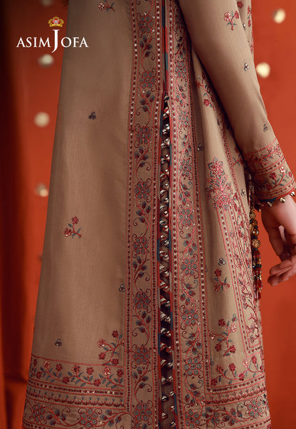 AJULFB-01 Embroidered Silk Unstitched 3 Pcs