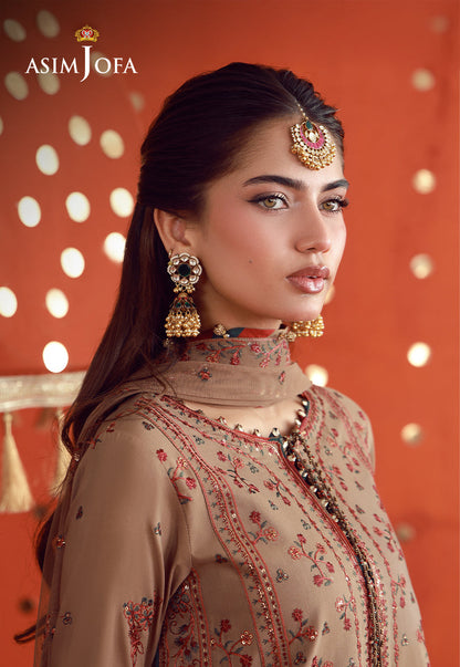 AJULFB-01 Embroidered Silk Unstitched 3 Pcs