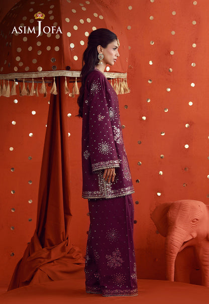 AJULFB-10 Embroidered Boski Silk Unstitched 2 Pcs