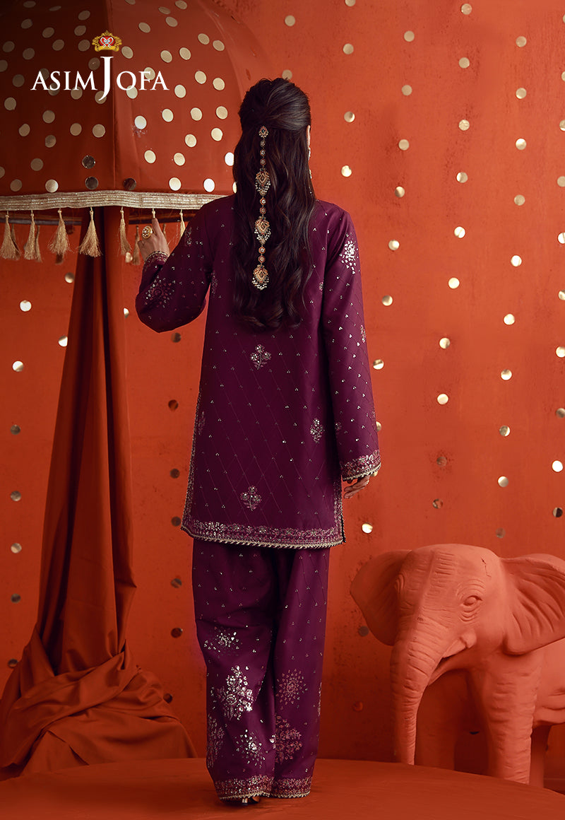 AJULFB-10 Embroidered Boski Silk Unstitched 2 Pcs