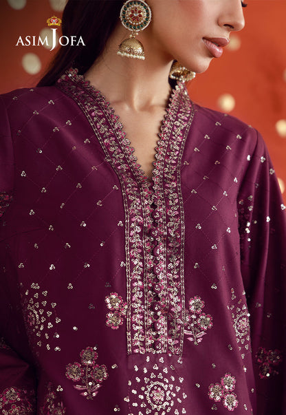 AJULFB-10 Embroidered Boski Silk Unstitched 2 Pcs