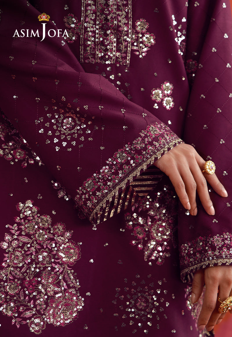 AJULFB-10 Embroidered Boski Silk Unstitched 2 Pcs