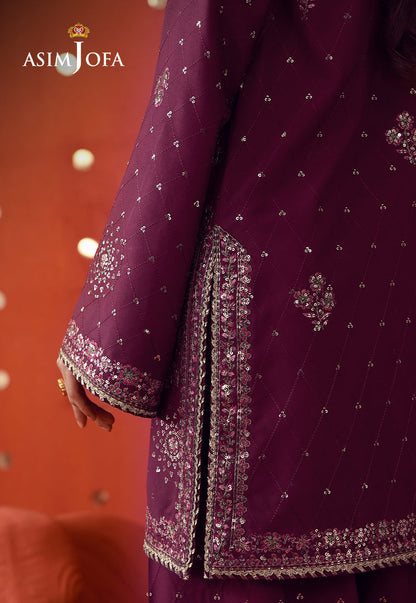 AJULFB-10 Embroidered Boski Silk Unstitched 2 Pcs