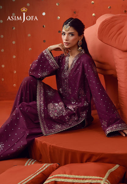 AJULFB-10 Embroidered Boski Silk Unstitched 2 Pcs