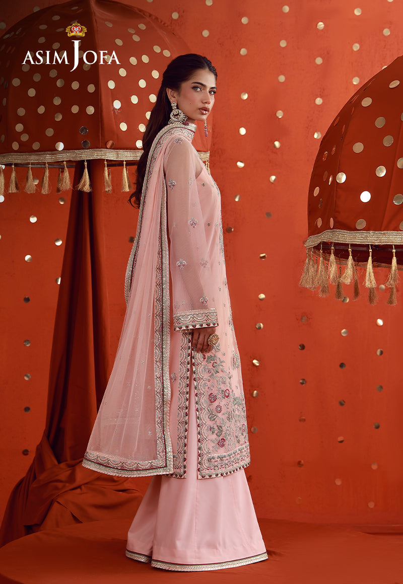 AJULFB-06 Embroidered Poly Net Unstitched 3 Pcs