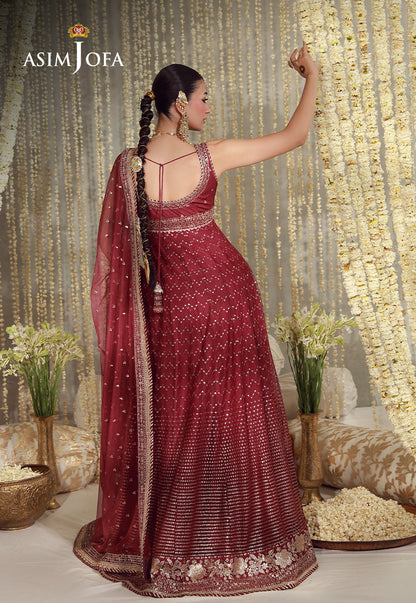 AJULFE-01 Embroidered Poly Net Unstitched 3 Pcs
