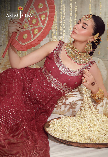 AJULFE-01 Embroidered Poly Net Unstitched 3 Pcs