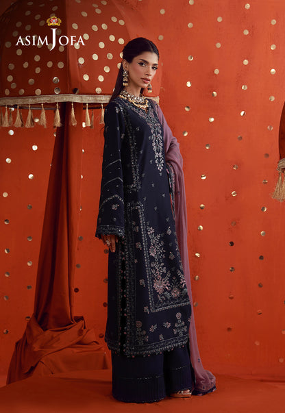 AJULFB-05 Embroidered Boski Silk Unstitched 3 Pcs