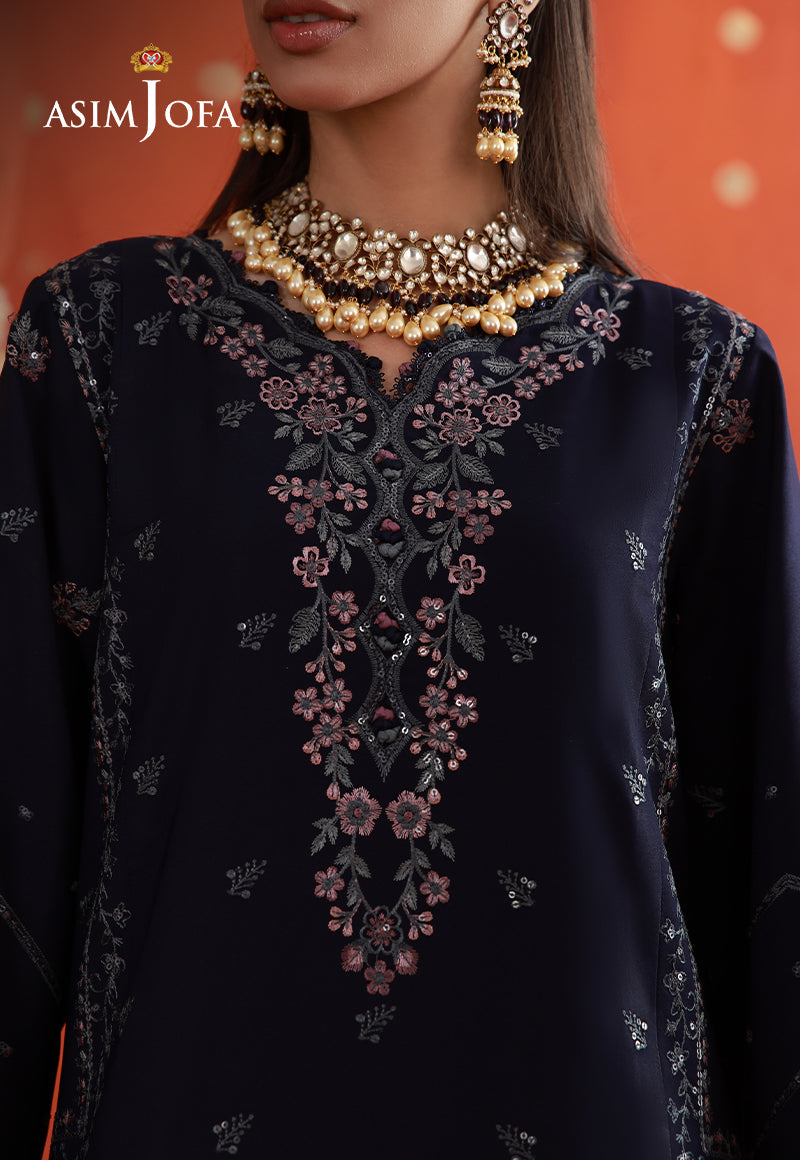 AJULFB-05 Embroidered Boski Silk Unstitched 3 Pcs