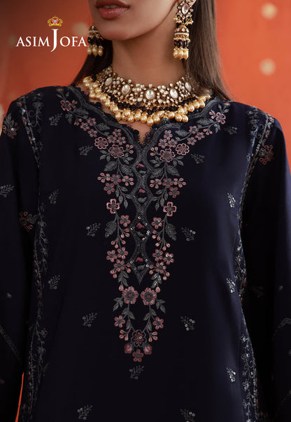 AJULFB-05 Embroidered Boski Silk Unstitched 3 Pcs