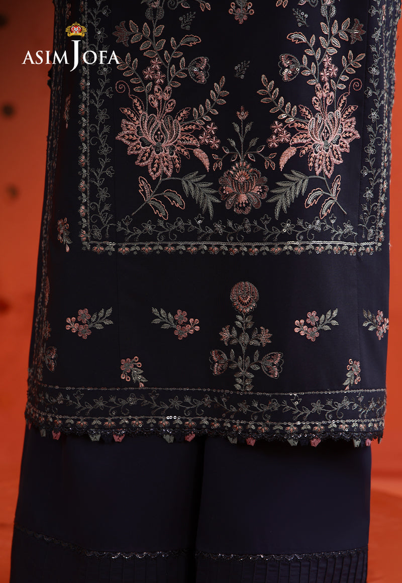 AJULFB-05 Embroidered Boski Silk Unstitched 3 Pcs