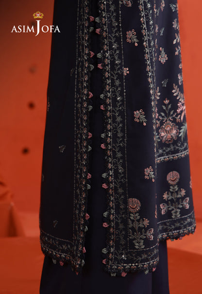 AJULFB-05 Embroidered Boski Silk Unstitched 3 Pcs