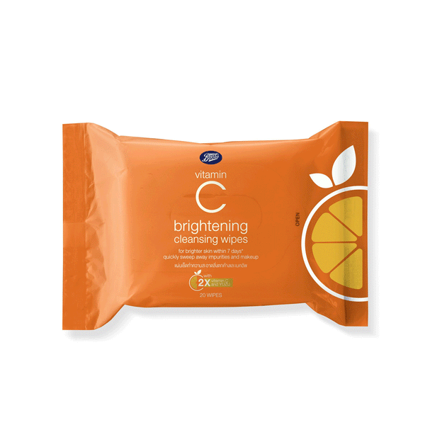 Boots Vitamin c Brightening Cleansing Wipes 20s