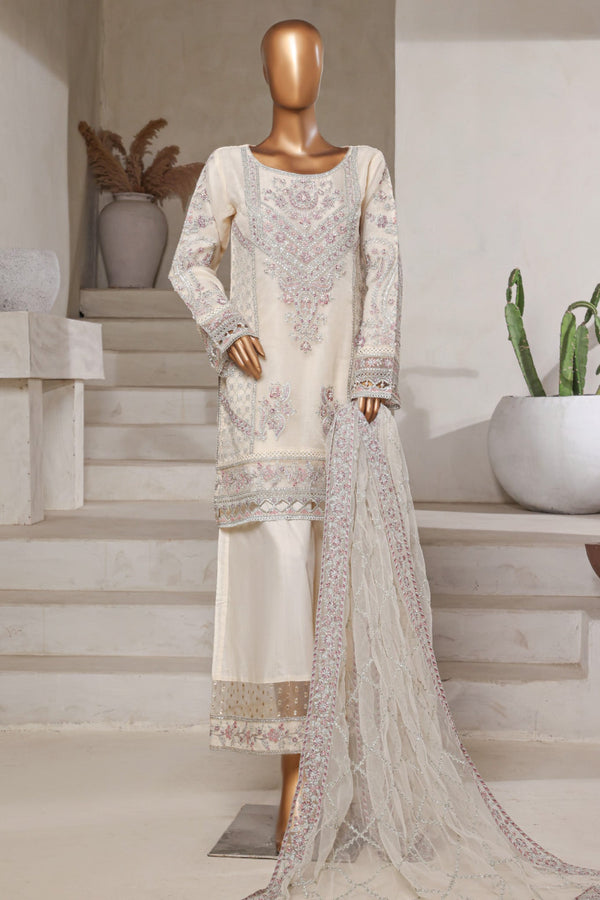 Mahpara by Sada Bahar Stitched 3 Piece Festive Formals Vol-16 Collection'2025-B-30-Off White