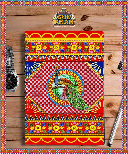 Peacock Printed Truck Art  Notebook Design