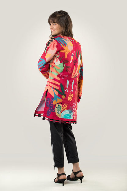PRKT-052 POP ART Digital Printed Lawn Shirt & Cotton Trouser
