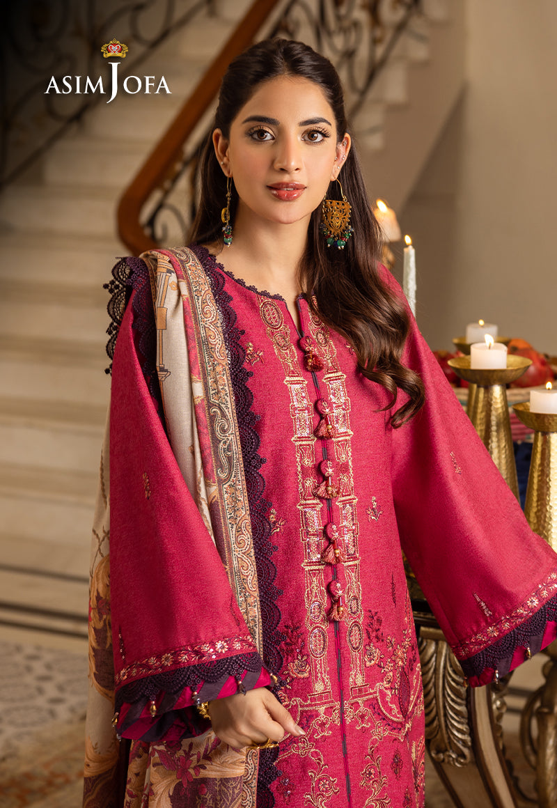 AJIWP-04 EMBROIDERED KARANDI STITCHED 3 PCS