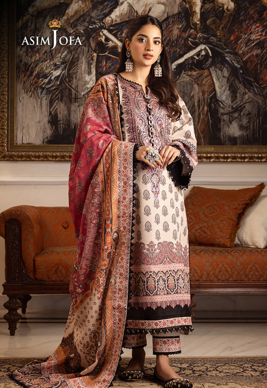 AJIWP-06 PRINTED KARANDI STITCHED 3 PCS