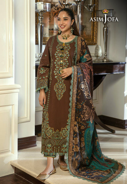 AJAWP-01 EMBROIDERED KHADDAR STITCHED 3 PCS