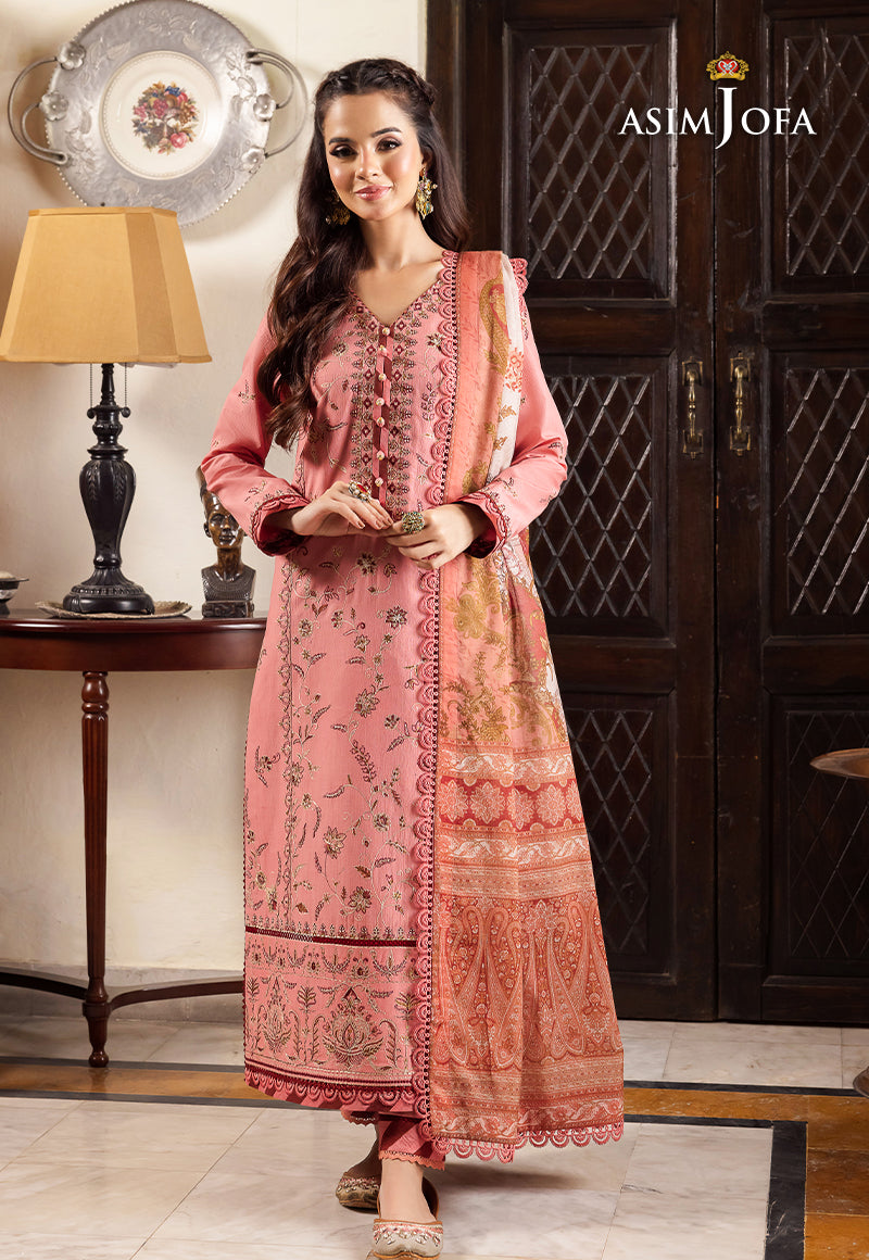 AJRWP-35 EMBROIDERED SLUB STITCHED 3 PCS