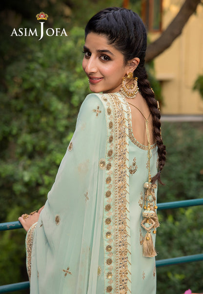 AJSW-11 EMBROIDERED LAWN SILK 3 PCS