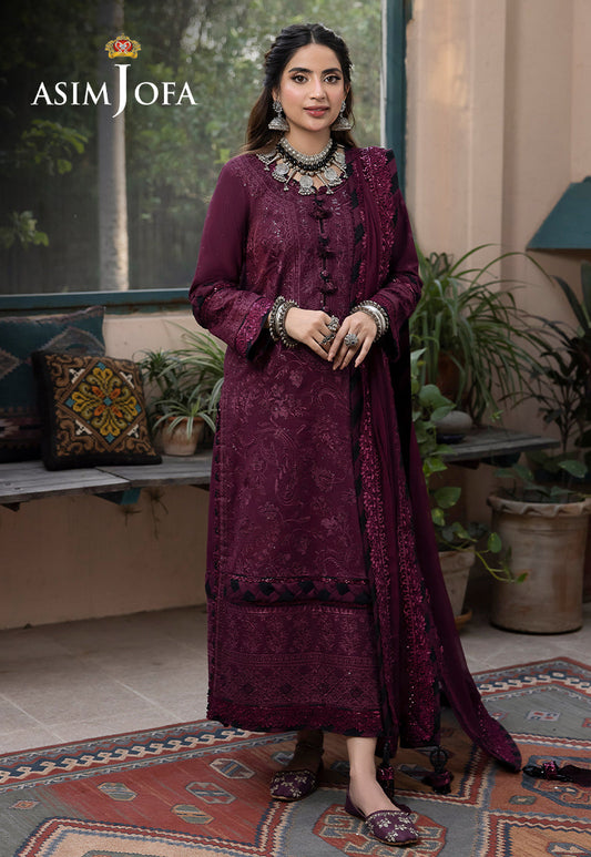 AJSW-05 EMBROIDERED LAWN SILK 3 PCS