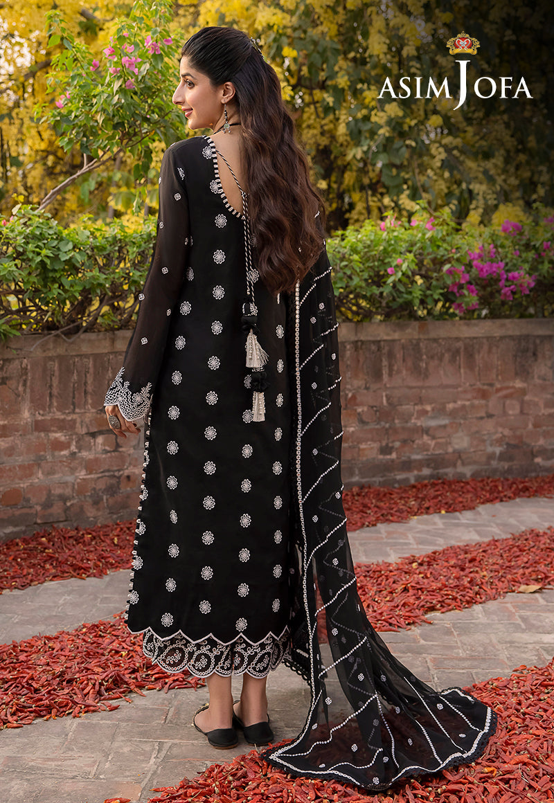 AJSW-19 EMBROIDERED LAWN SILK 3 PCS