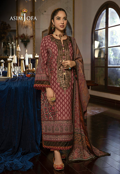 AJAWP-07 PRINTED KHADDAR STITCHED 3 PCS