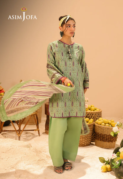 AJUBU-31 Printed Lawn 3 Pcs